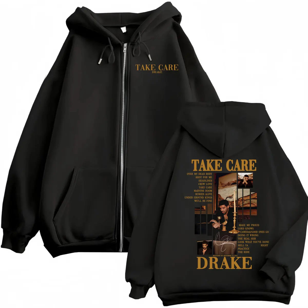 Take Care Album Zipper Hoodie